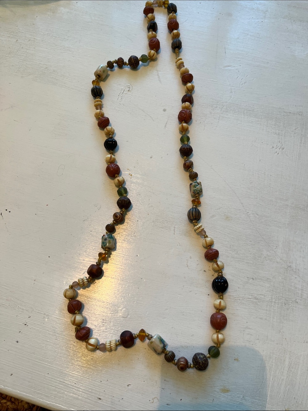 Handcrafted Multicolor Beaded Necklace - Earth Tones
